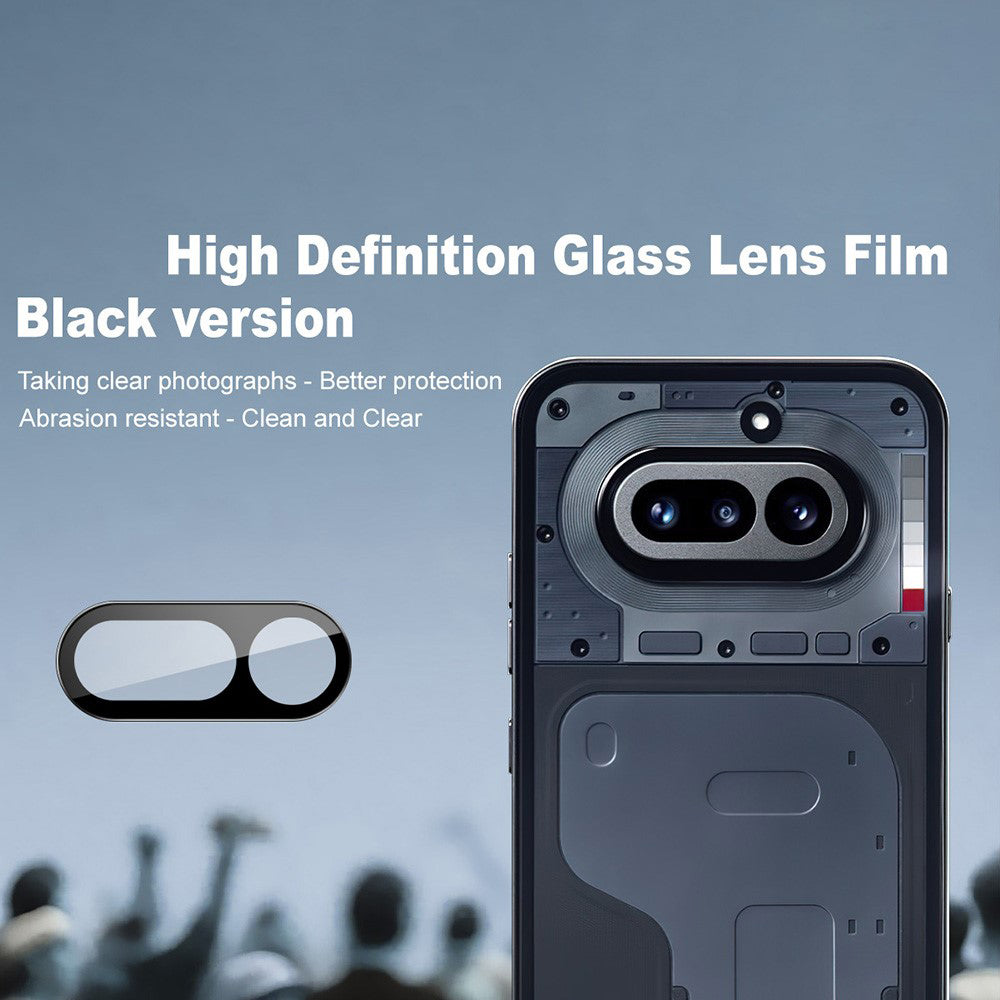 Folie de protectie Camera Spate Techsuit pentru Nothing Phone (4a), Sticla Securizata, Neagra