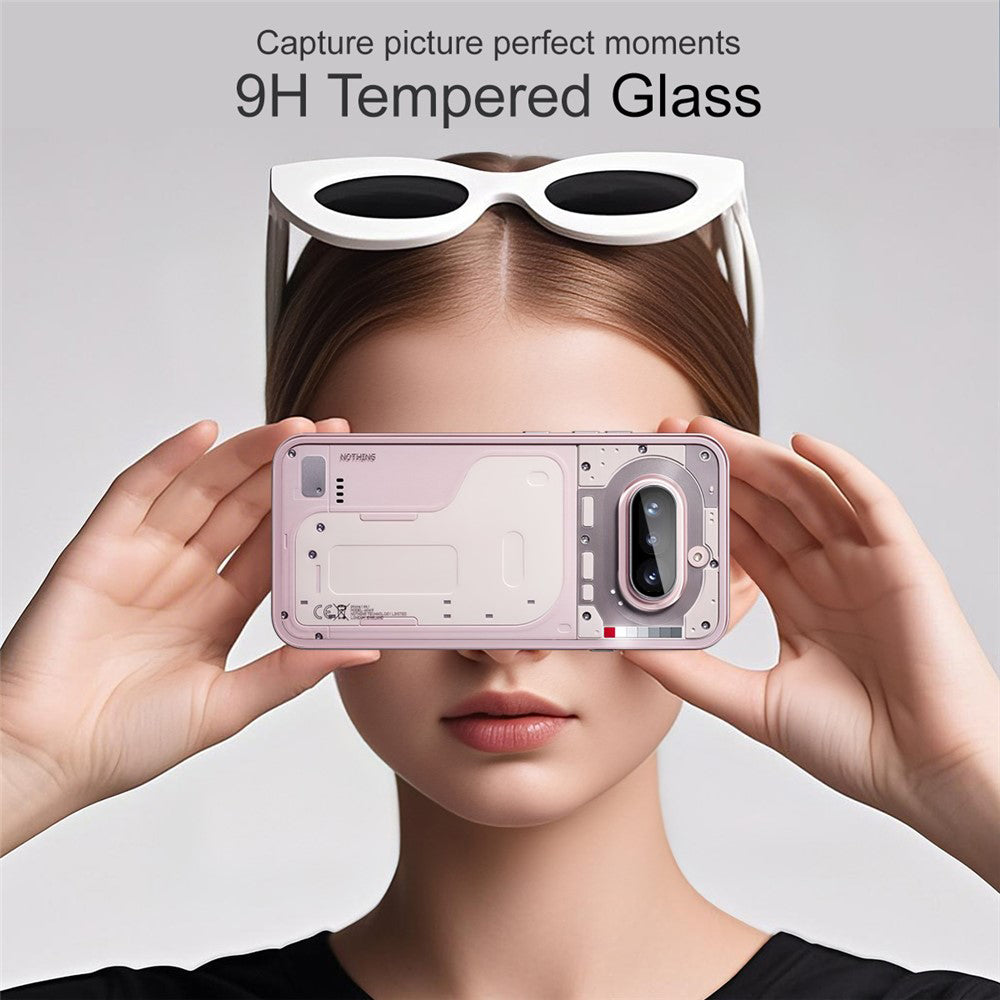 Folie de protectie Camera Spate Techsuit pentru Nothing Phone (4a), Sticla Securizata, Neagra