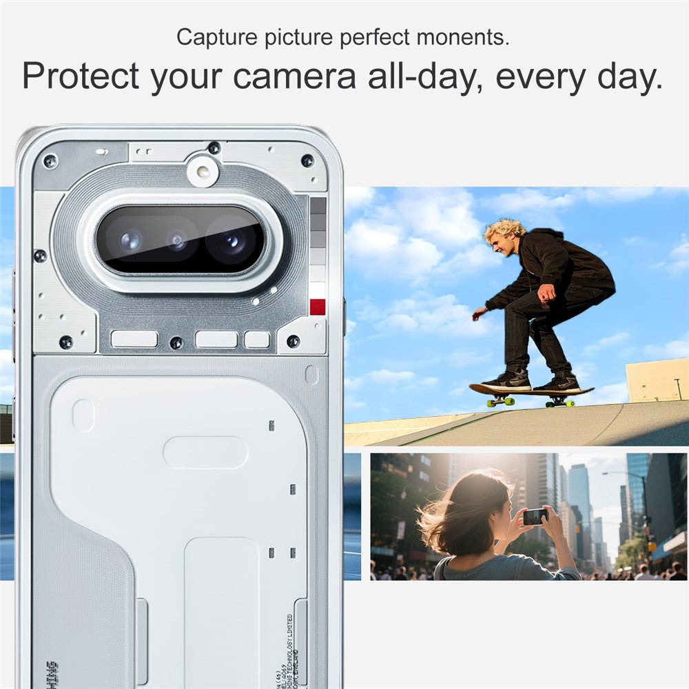 Folie de protectie Camera Spate Techsuit pentru Nothing Phone (4a), Sticla Securizata, Neagra