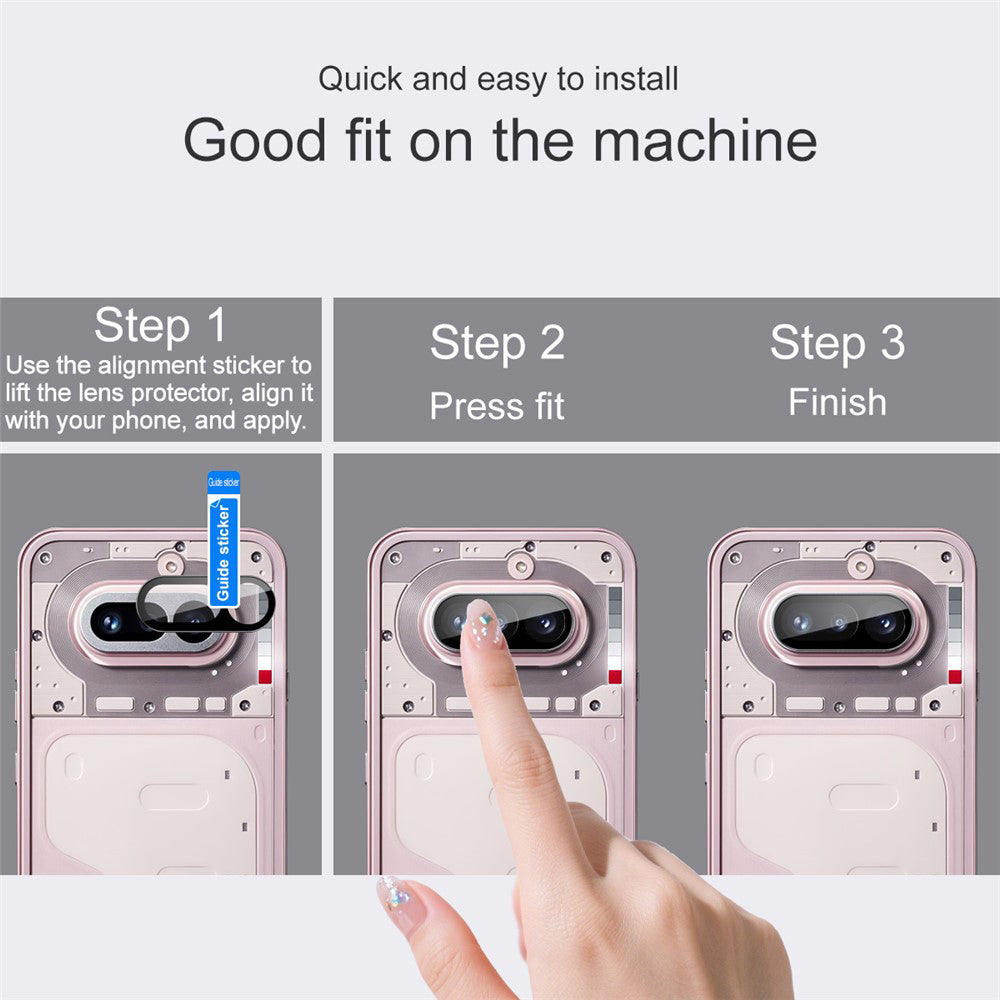 Folie de protectie Camera Spate Techsuit pentru Nothing Phone (4a), Sticla Securizata, Neagra