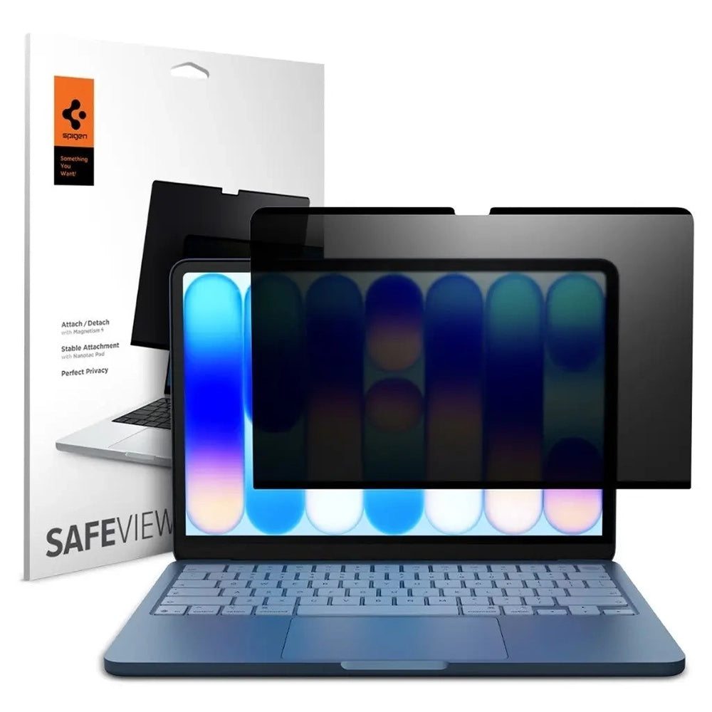 Folie Protectie Ecran Privacy Spigen Safe View Magnetic pentru Apple MacBook Neo 13inch, Plastic AFL11670