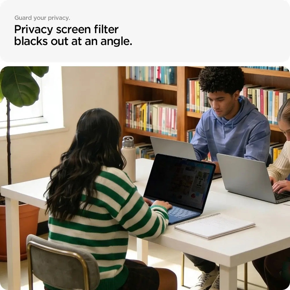 Folie Protectie Ecran Privacy Spigen Safe View Magnetic pentru Apple MacBook Neo 13inch, Plastic AFL11670