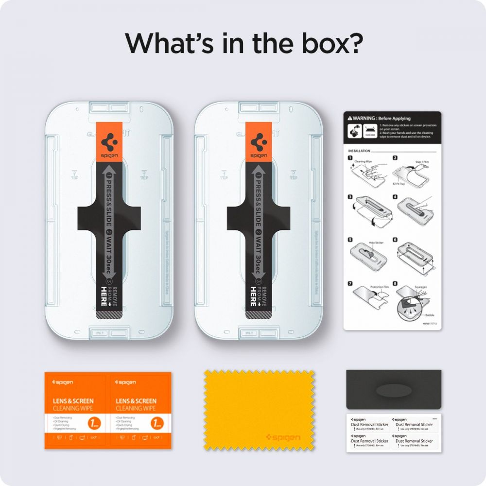 Folie de protectie Ecran Privacy Spigen GlastR EZ FIT pentru Apple iPhone 14 Plus / 13 Pro Max, Sticla Securizata, Full Glue, Set 2 bucati