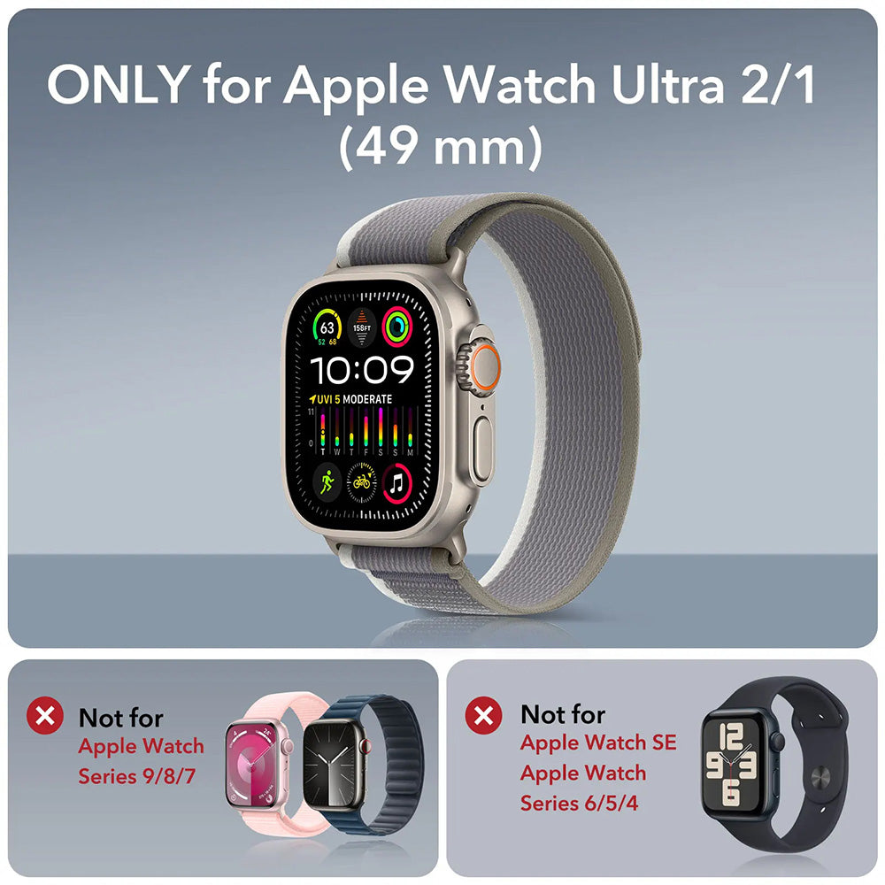 Folie Protectie ESR Armorite pentru Apple Watch Ultra Series, Set 2 bucati, Sticla Securizata, Bronz