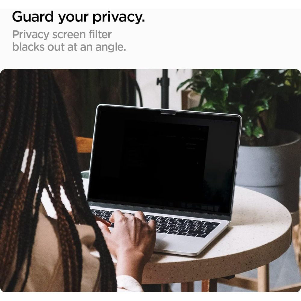 Folie Protectie Ecran Privacy Spigen Safe View Magnetic pentru Apple MacBook Pro 14inch (2026) / (2025) / (2024) / (2023) / (2022) / (2021), Plastic AFL06158