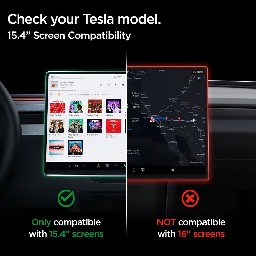 Folie Protectie Spigen GlastR EZ FIT pentru Navigatie Tesla Y (2026 / 2025) / 3 (2026 / 2025 / 2024), Sticla Securizata AGL10654