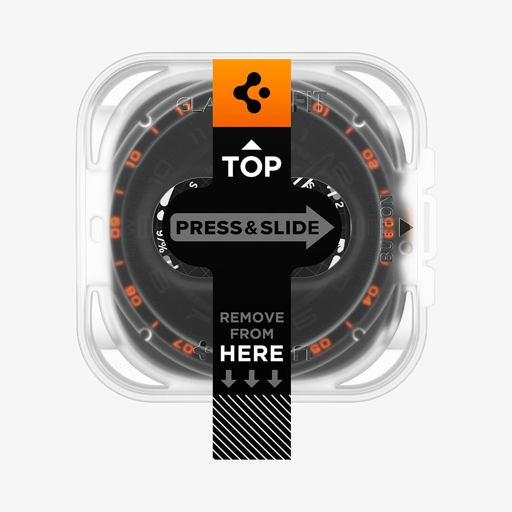 Folie Protectie Spigen GlastR EZ FIT pentru Samsung Galaxy Watch Ultra2, Sticla Securizata, Set 2 bucati AGL11758