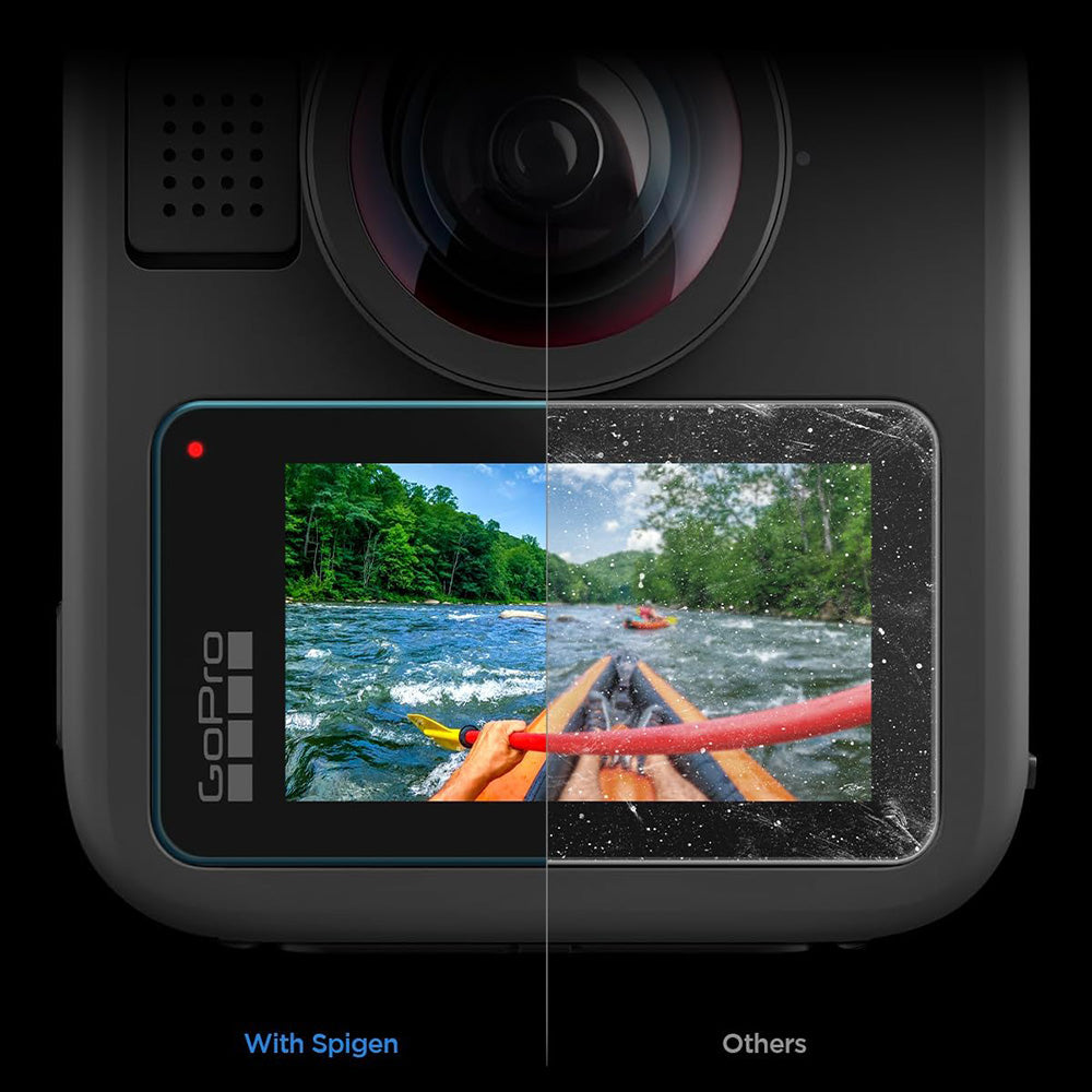 Folie Protectie Ecran Spigen GlastR Slim pentru GoPro Max 2, Set 2 bucati, Sticla Securizata AGL11230