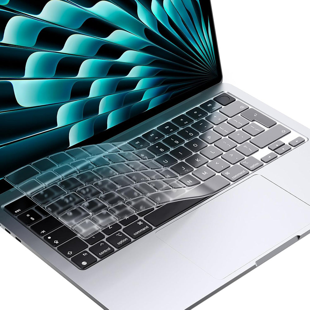 Husa Protectie Tastatura Techsuit PureTypeX pentru Apple MacBook Pro 14 / Air 13 / Air 15 Series, Transparenta