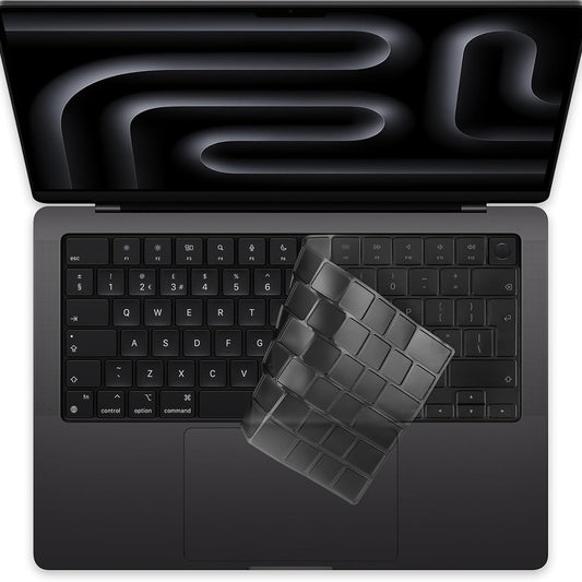 Husa Protectie Tastatura Techsuit PureTypeX pentru Apple MacBook Pro 14 (2021 - 2024) / Air 13 (2022 - 2025) / Air 15 (2022 - 2025), Transparenta
