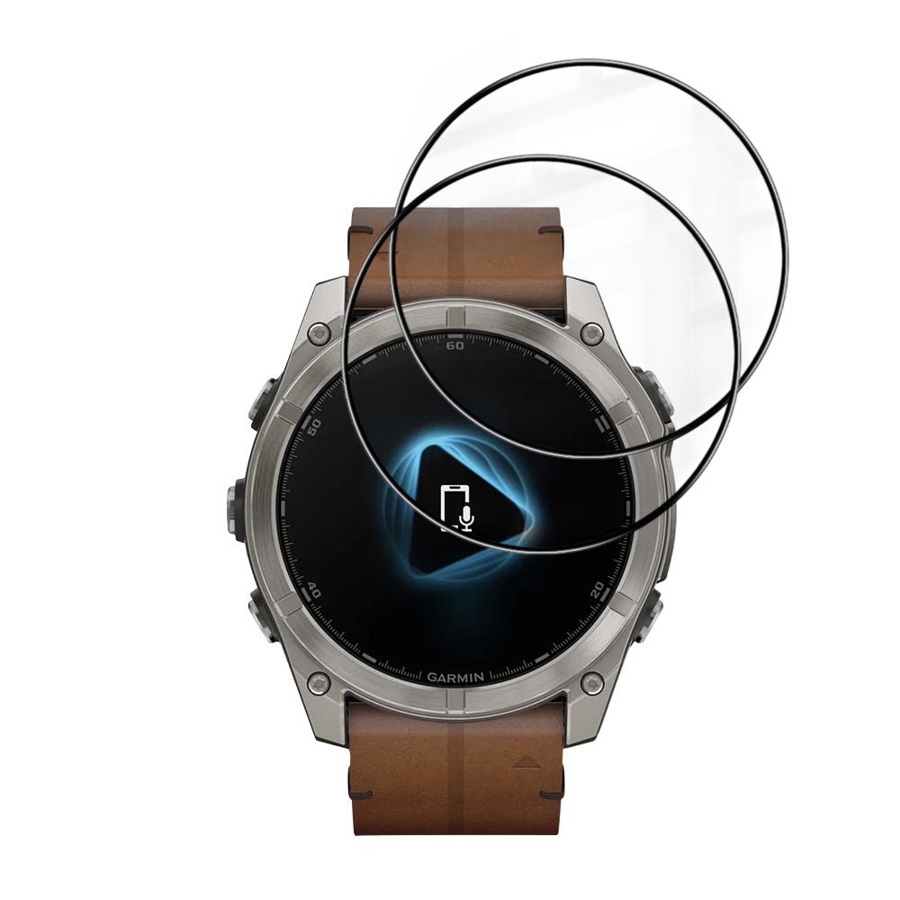 Folie Protectie Techsuit Nano Flex pentru Garmin Fenix 8 Pro 51mm / 8 51mm, Set 2 bucati, Plastic, Neagra