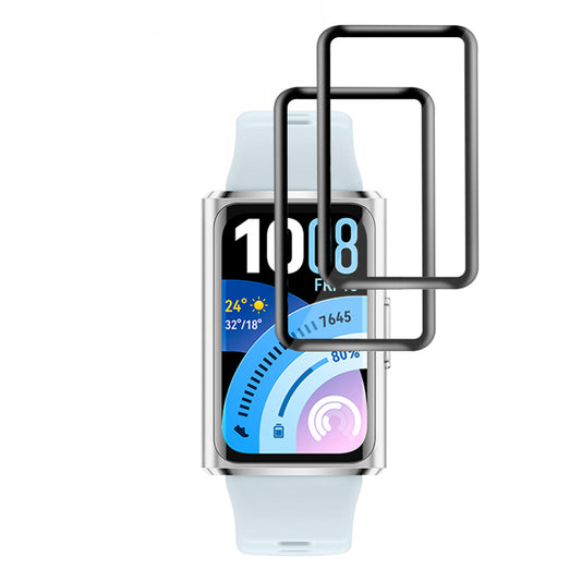 Folie Protectie Techsuit Nano Flex pentru Huawei Band 11 Pro, Set 2 bucati, Plastic, Neagra