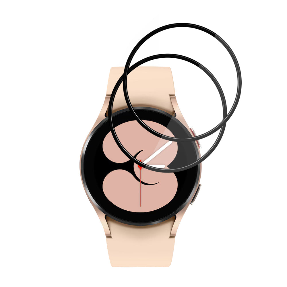 Folie Protectie Techsuit Nano Flex pentru Samsung Galaxy Watch4 40mm, Set 2 bucati, Plastic, Neagra