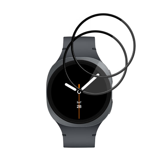Folie Protectie Techsuit Nano Flex pentru Samsung Galaxy Watch8 40mm, Set 2 bucati, Plastic, Neagra