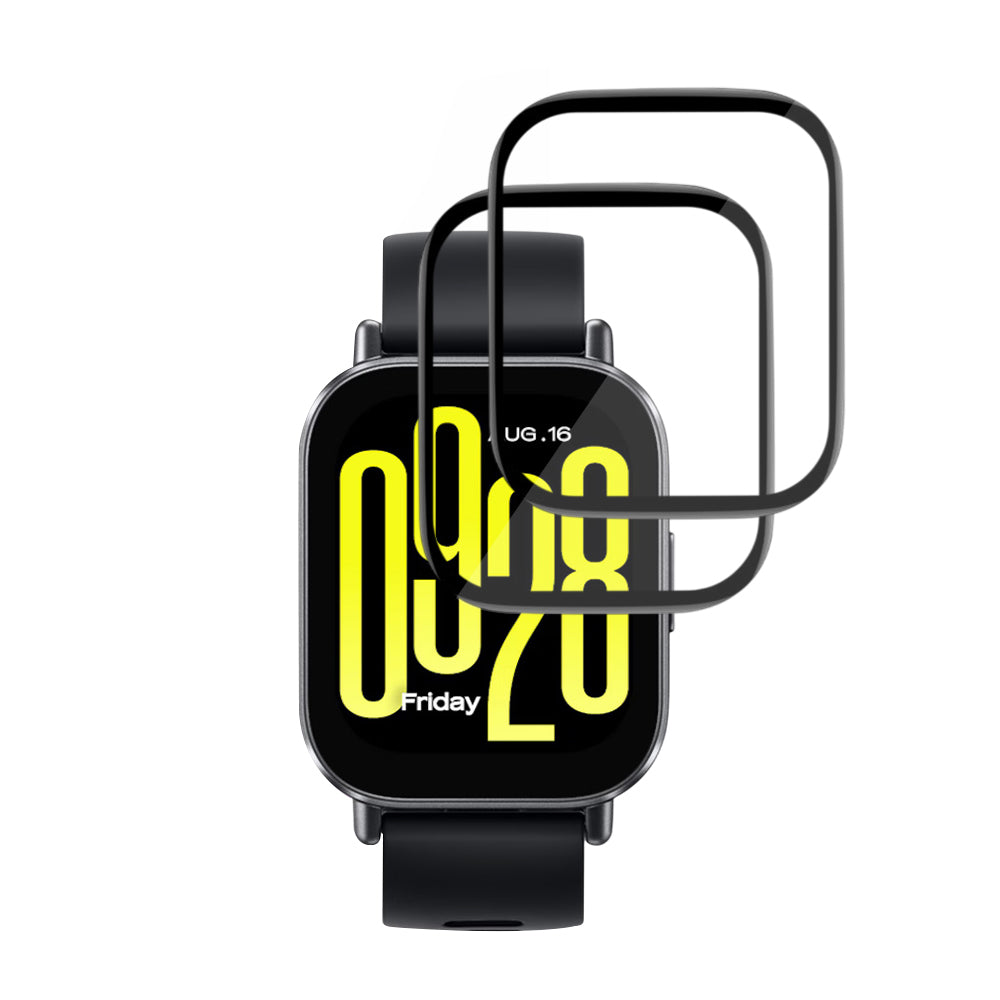 Folie Protectie Techsuit Nano Flex pentru Xiaomi Redmi Watch 5 Active, Set 2 bucati, Plastic, Neagra