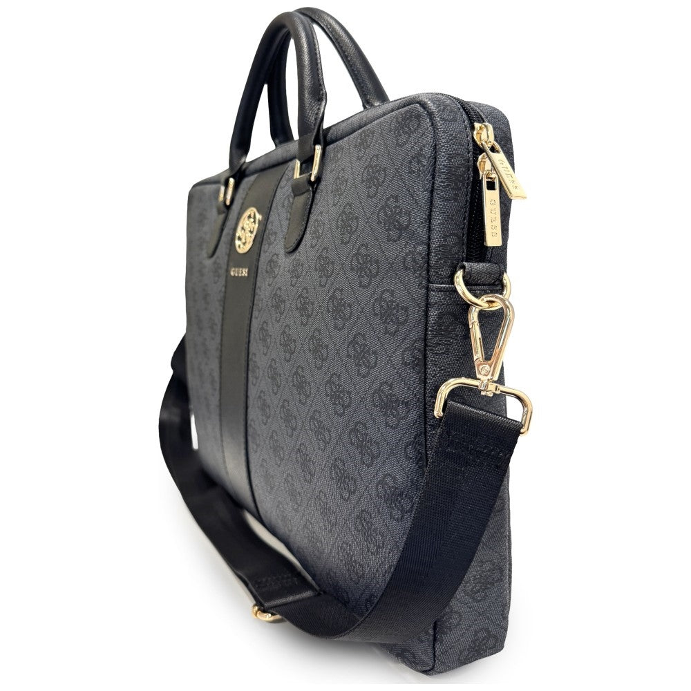 Geanta Guess 4G Round Classic Logo pentru Laptop 16inch, Neagra