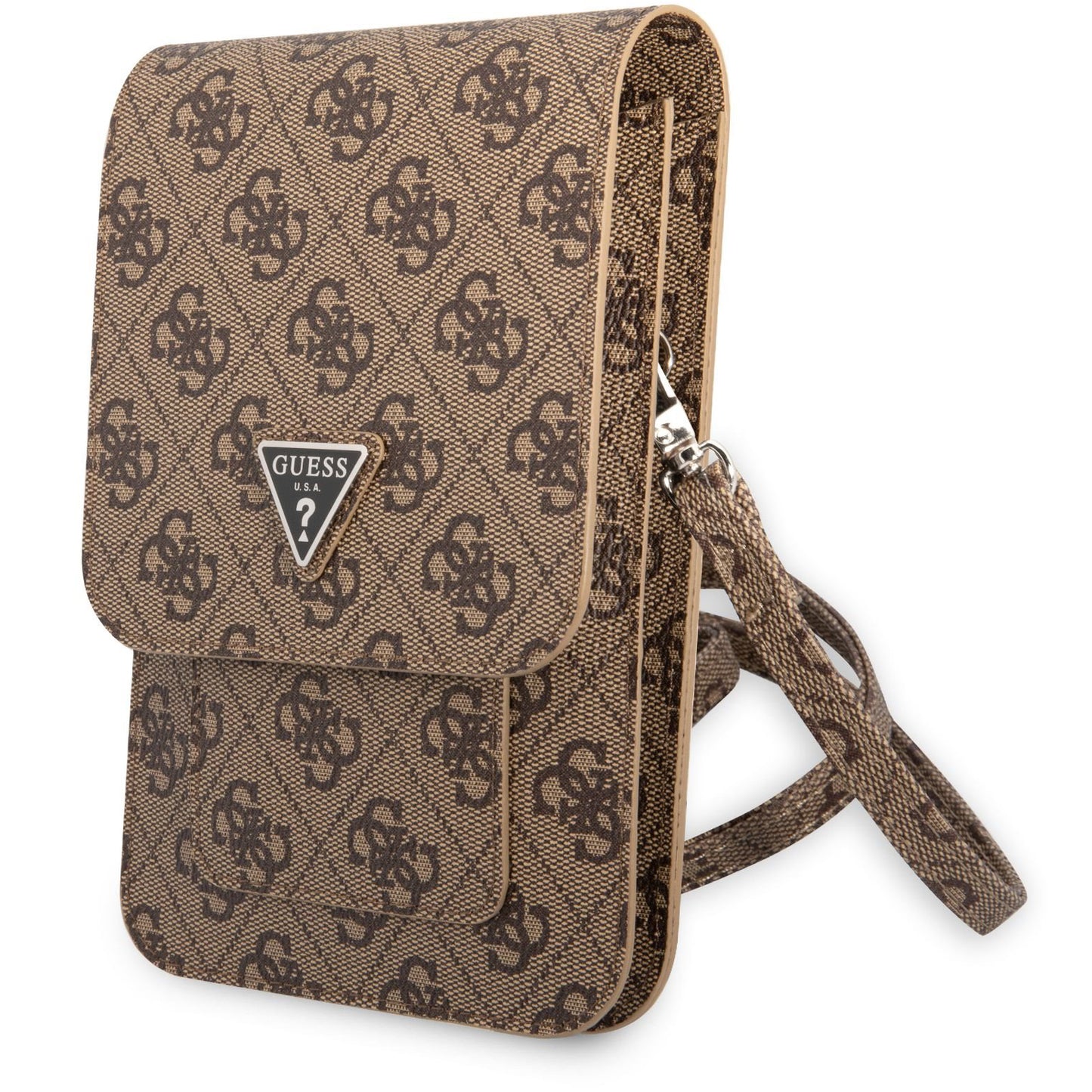 Geanta Universala pentru Telefon, Guess, 4G Triangle Logo, Maro
