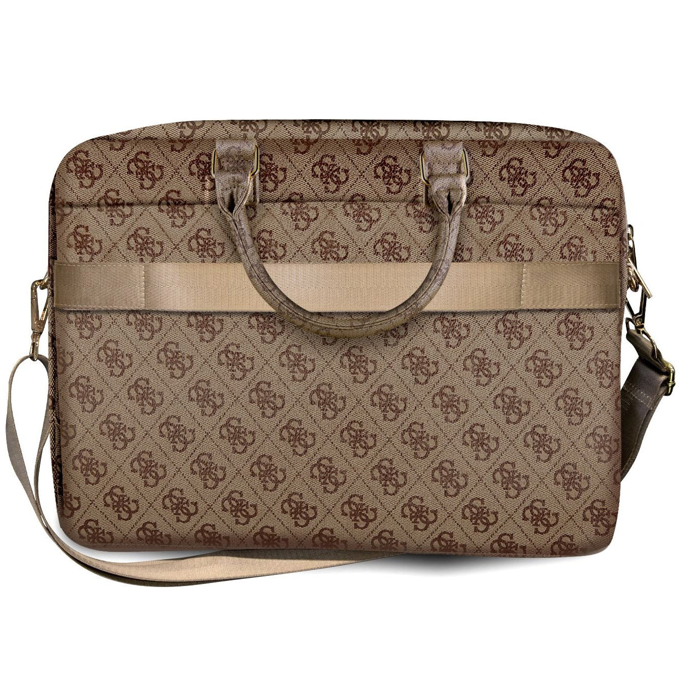 Geanta Guess 4G Metal Logo pentru Laptop 15inch - 16inch, Maro