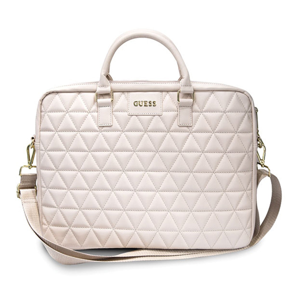 Geanta Guess Quilted pentru Laptop 15inch, Roz