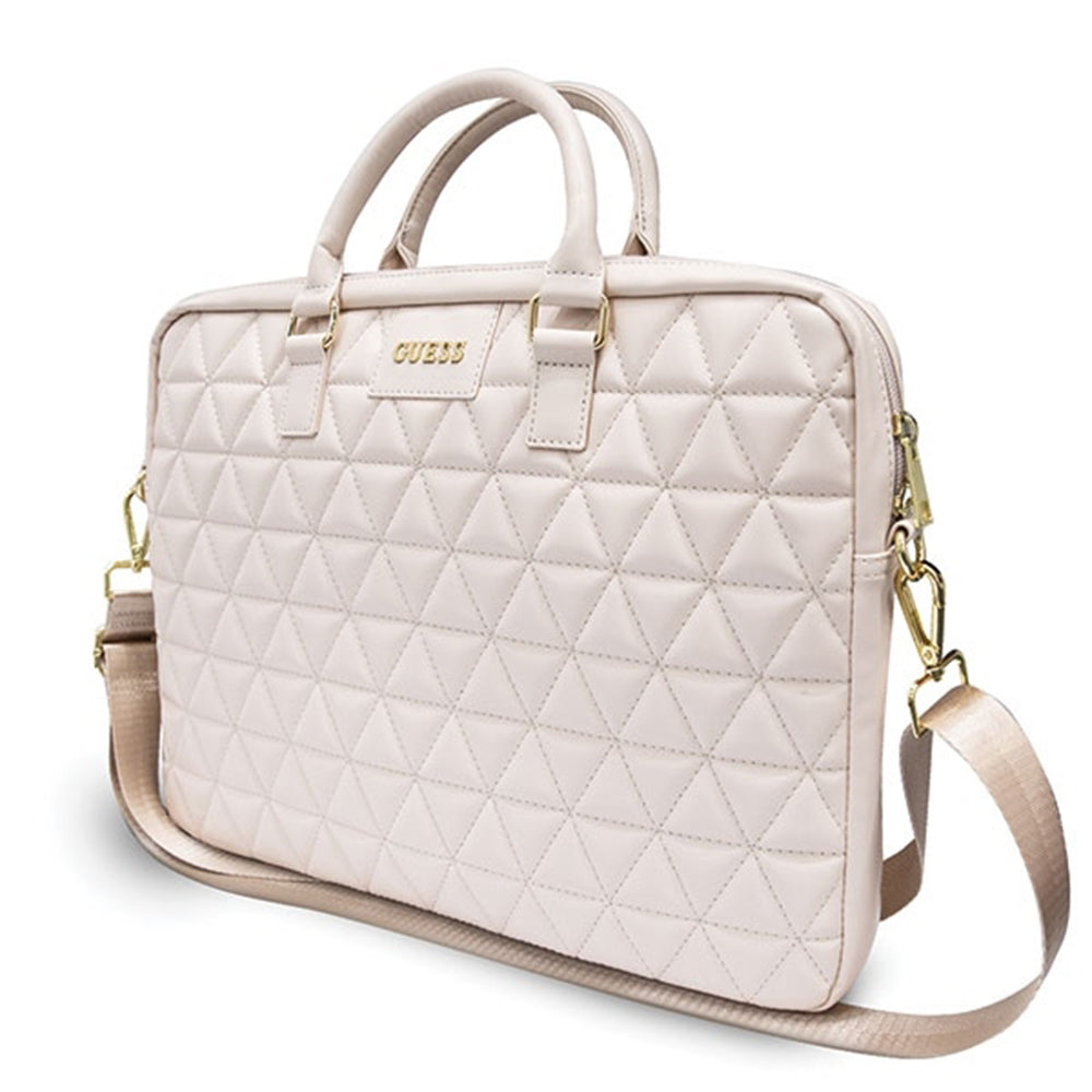 Geanta Guess Quilted pentru Laptop 15inch, Roz