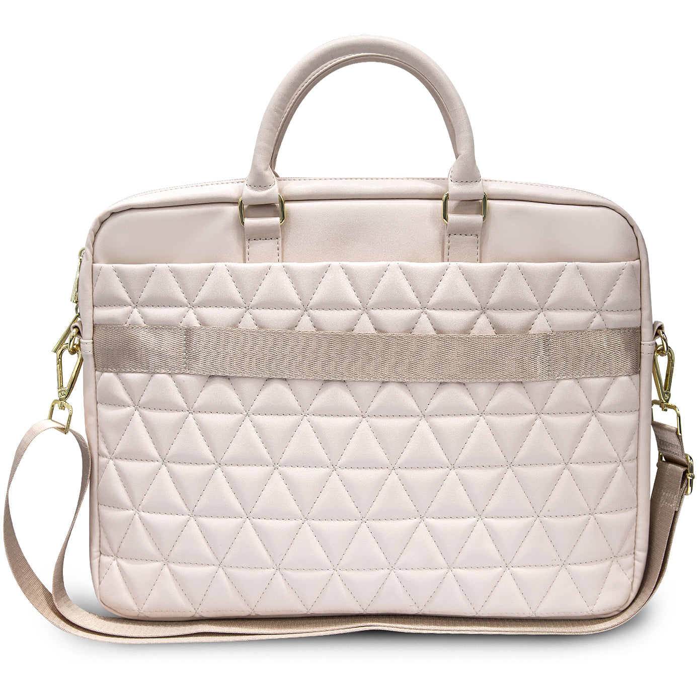 Geanta Guess Quilted pentru Laptop 15inch, Roz