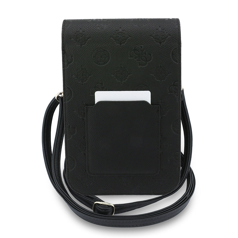 Geanta Universala pentru Telefon, Guess, Grained Peony, Neagra
