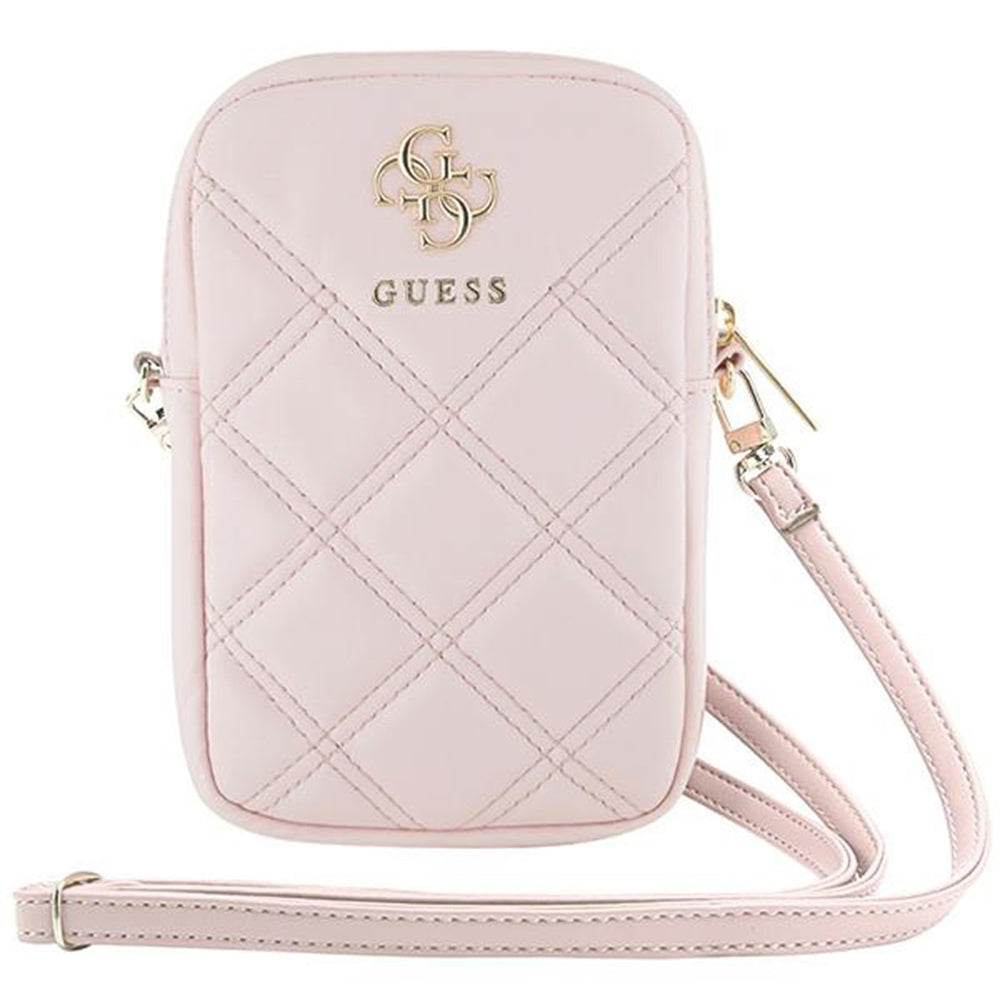 Geanta Universala pentru Telefon, Guess, Quilted 4G, Roz