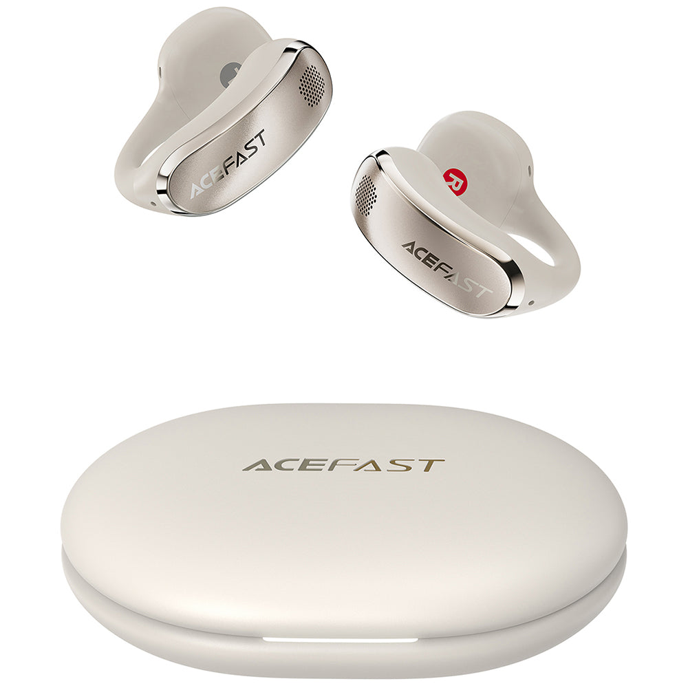 Handsfree Bluetooth Acefast Aceclip Pro, TWS, Auriu