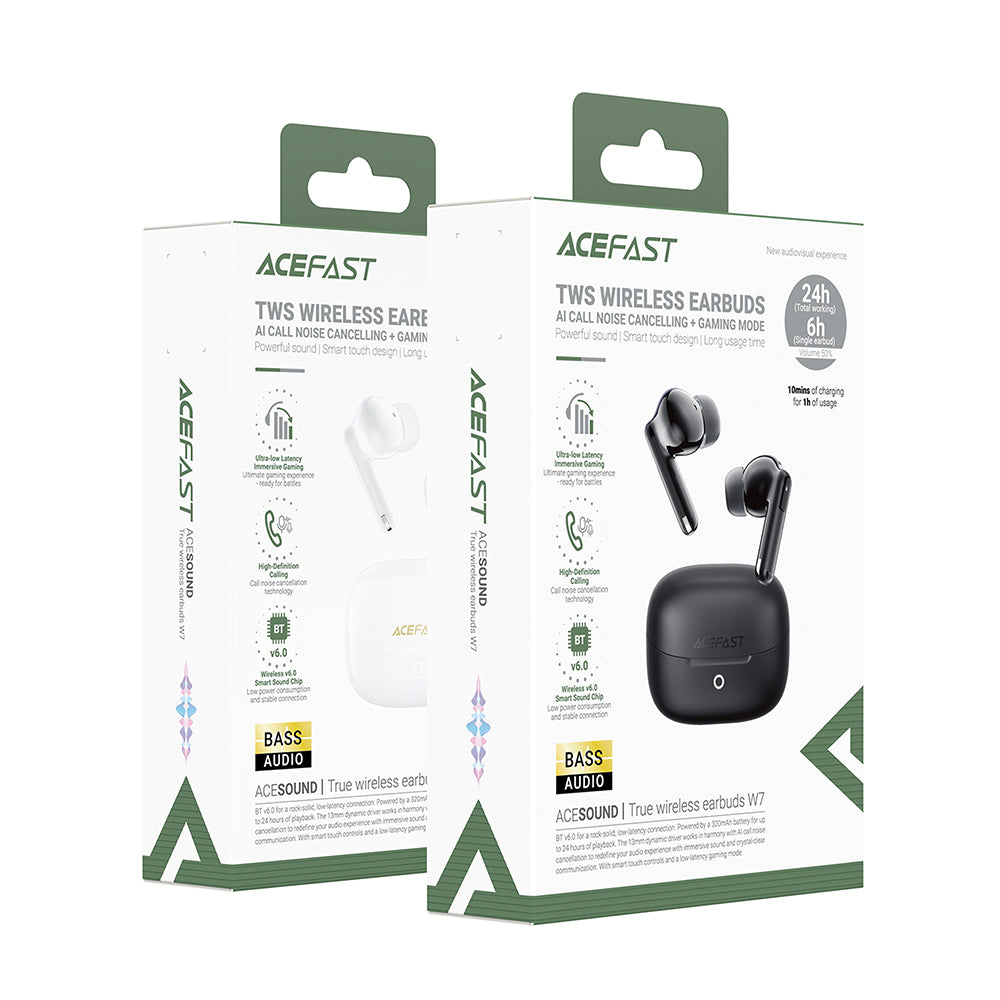 Handsfree Bluetooth Acefast W7, TWS, Negru