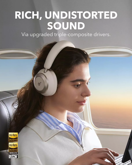 Handsfree Bluetooth Anker Soundcore Space One Pro, A2DP, ANC, Alb A3062G21
