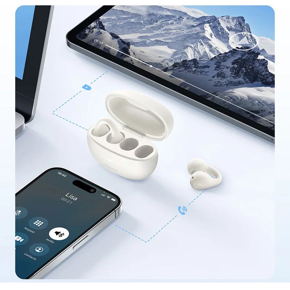 Handsfree Bluetooth Baseus AirGo AS01, TWS, Alb A00069101223-00