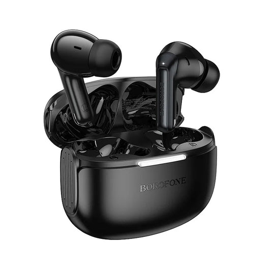Handsfree Bluetooth Borofone FQ9 Plus Peaceful, TWS, ANC, Negru