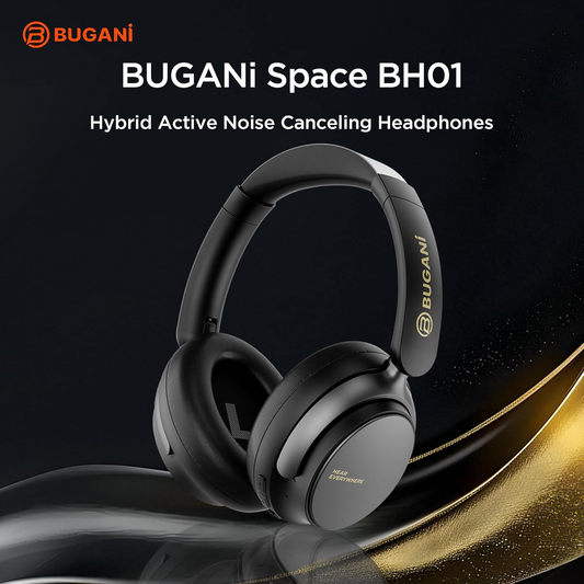Handsfree Bluetooth Bugani Space BH01, MultiPoint, A2DP, ANC, Negru