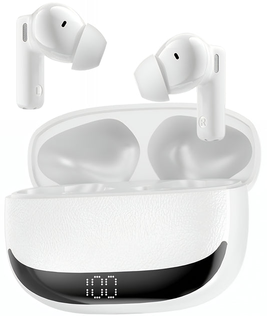 Handsfree Bluetooth BWOO BW40, TWS, ANC, Alb