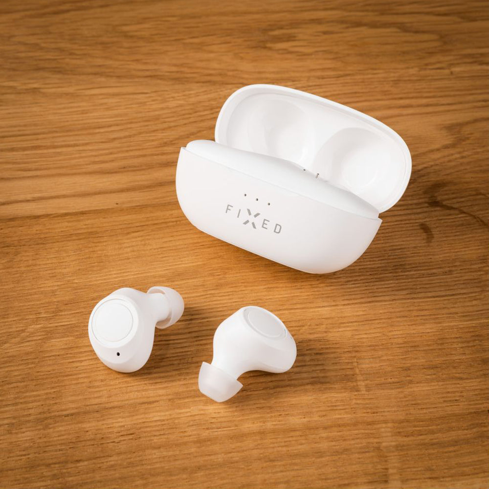 Handsfree Bluetooth Fixed, TWS, Alb