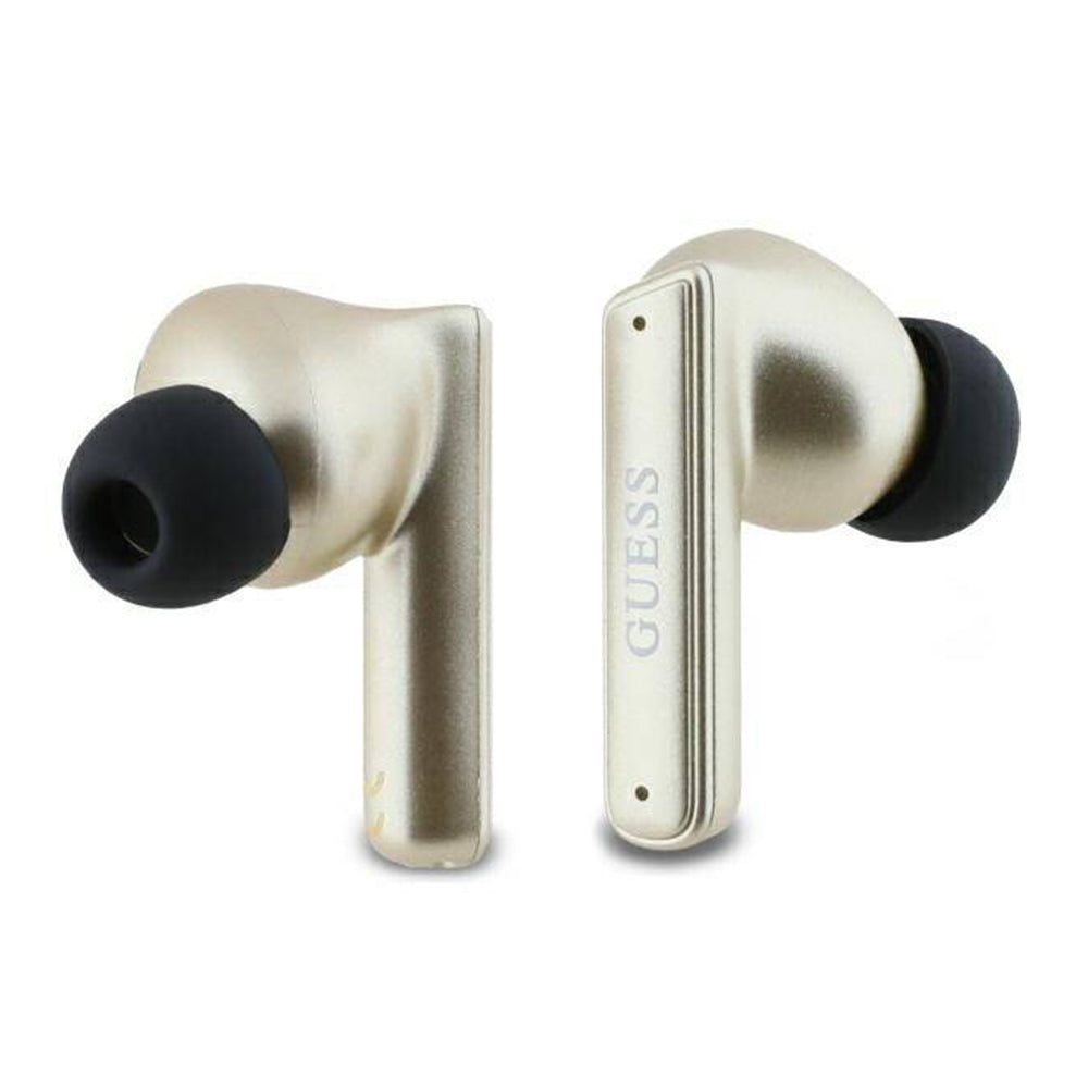 Handsfree Bluetooth Guess Capsule Printed Logo, TWS, ANC, Auriu