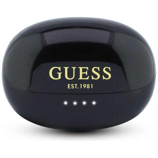 Handsfree Bluetooth Guess Metalic Finish Electropated Parts Classic, TWS, Negru