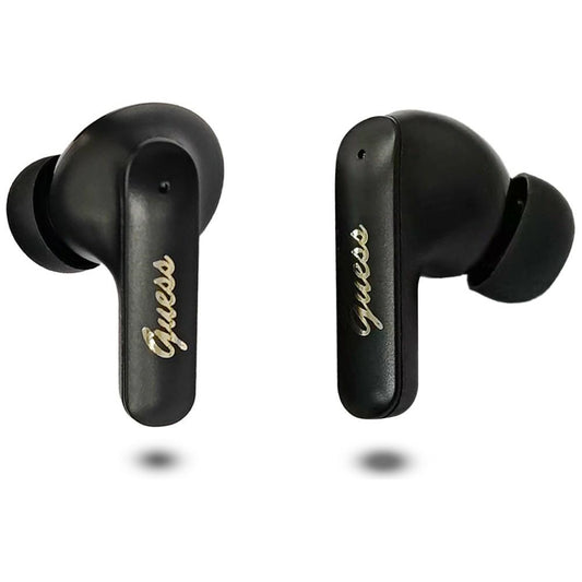 Handsfree Bluetooth Guess Script Metal Logo, TWS, Negru