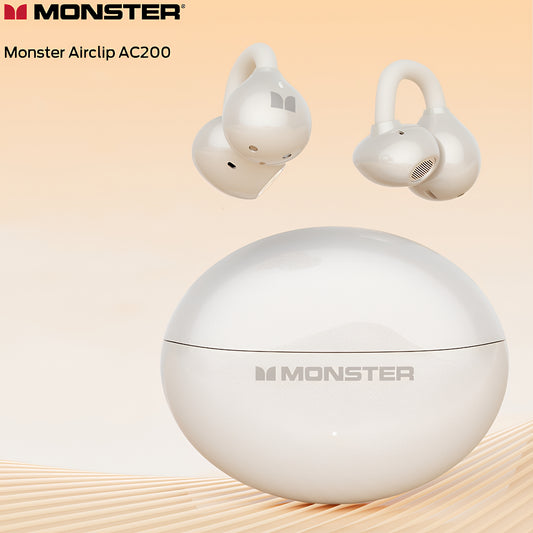 Handsfree Bluetooth Monster AirClip AC200, TWS, Crem Deschis