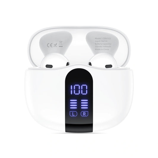 Handsfree Bluetooth Tech-Protect Ultraboost Core G2, TWS, Alb