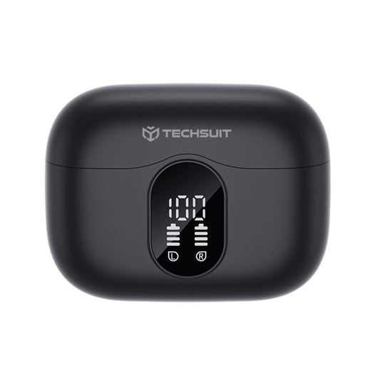 Handsfree Bluetooth Techsuit CW3 WaveBeat 100, TWS, ANC, Negru