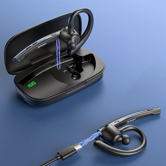Handsfree Bluetooth Techsuit Vocelis Pro CB4, A2DP, Albastru