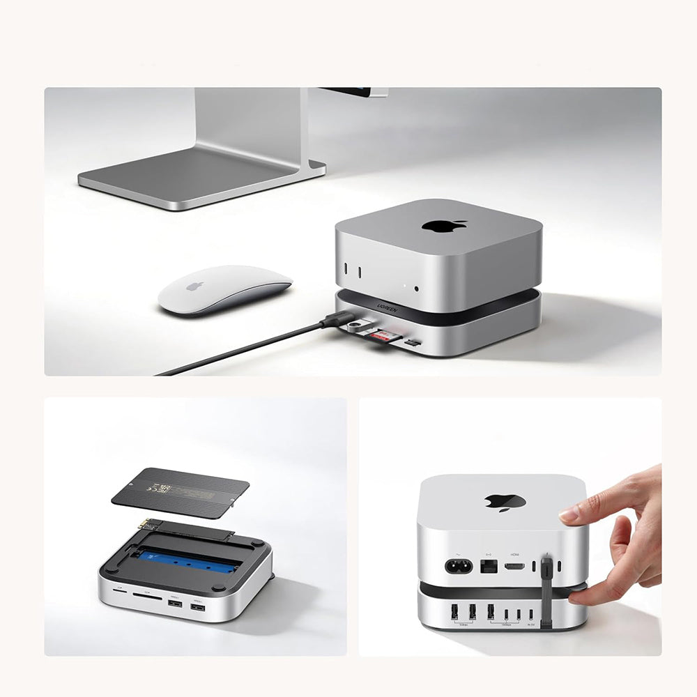 Hub Multifunctional UGREEN CM841A (95094) pentru Apple Mac Mini M4 / Mini M4 Pro, 10in1, Gri
