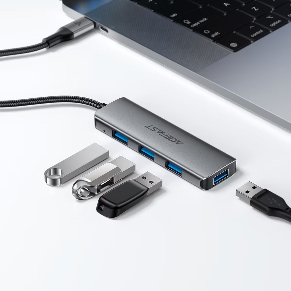 Hub USB-C Acefast J15, 4in1, Gri
