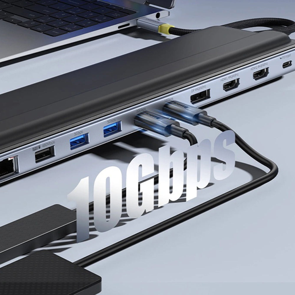 Hub USB-C Baseus EliteJoy EH3, 12in1, Gri B00051300111-00