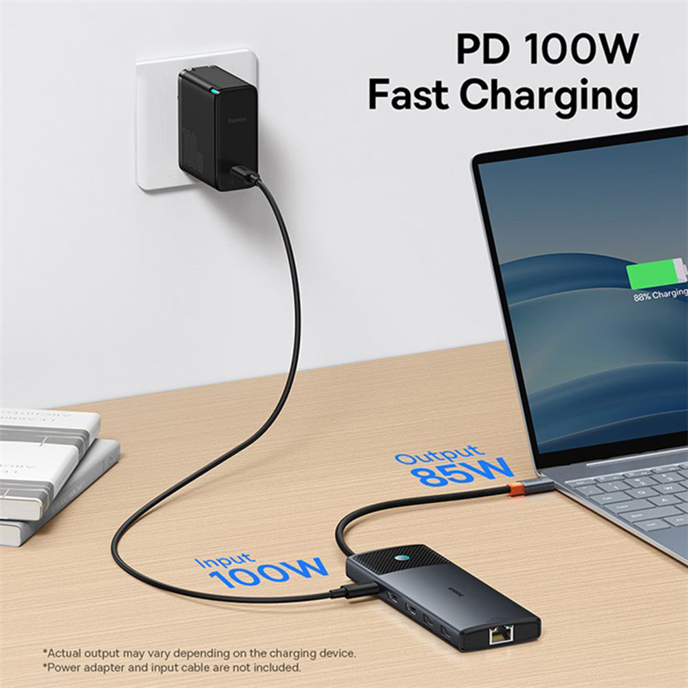 Hub USB-C Baseus Gleam II, 10in1, Negru B0114200