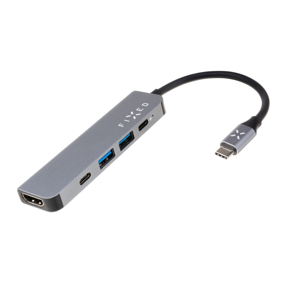 Hub USB-C Fixed, 4in1, Gri