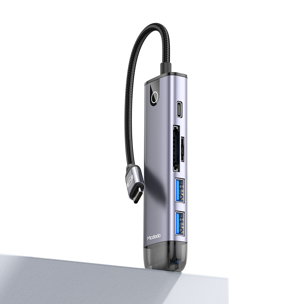 Hub USB-C McDodo HU-7740, 6in1, Gri