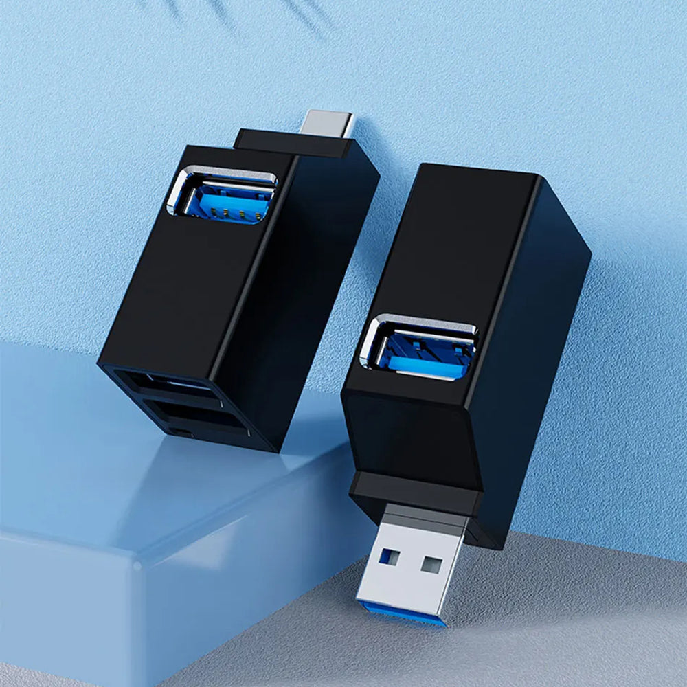 Hub USB-C Techsuit H10 EchoLink, 3in1, Negru