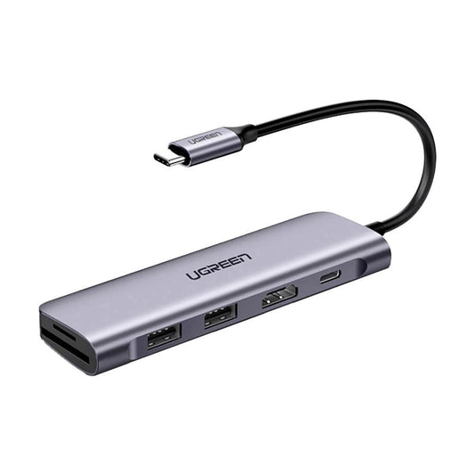 Hub USB-C UGREEN CM195 (15214), 2 x USB-A 3.0 - 1 x USB-C - 1 x HDMI - 1 x SD - 1 x microSD, Gri